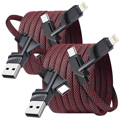 240W USB C to USB C Cable Fast Charging,2Pack 4FT 4 in 1 Charging Cable - color: Red2