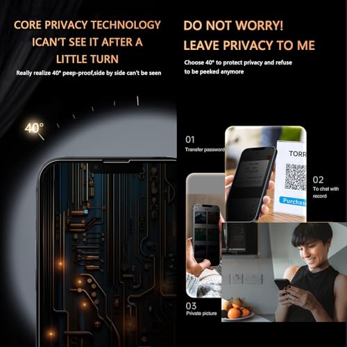 2 Pack Screen Protector Compatible with Vivo Y29 4G 5G/Y200+ 6.68 Inch Privacy Tempered Glass Anti-peep Film Anti-scratch No Fingerprint Unlock - size: Vivo Y29 4G/5G/Y200+ 5G