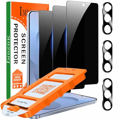 IMBZBK Privacy Screen Protector for Samsung Galaxy S26 Plus, 3+3 Pack - color: S26 Plus-Black