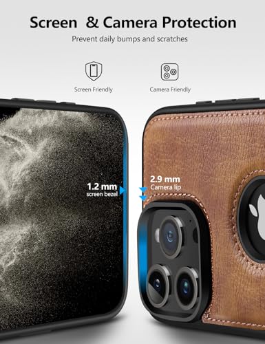 WTCASE Magnetic for iPhone 16 Pro Leather Case,Built-in Invisible Stand [Compatible with Magsafe] Protective Slim Kickstand Phone Cover Compatible with iPhone 16 Pro (2024) 6.3" (Brown) - color: Brown, size: iPhone 16 Pro - 6.3"