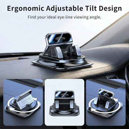 Fodeuxp 360 Degree Rotatable Car Phone Holder, 2026 New Non-Slip Dashboard Cell Phone Holder, Universal Car Phone Mount Stand for Best Navigation and Viewing (B) - color: B
