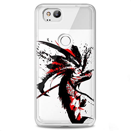 TPU Case Compatible for Google Pixel 9 8 Pro 7a 6a 5a XL 4a 5G 2 XL 3 XL 3a Drawing Woman Samurai Soft Clear Gorgeous Flexible Silicone Cute Print Splash Paint Slim fit Design Fighter Lady - color: Drawing Woman Samurai