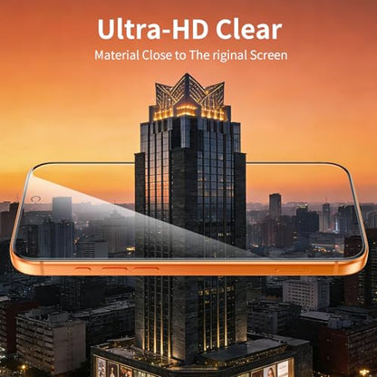 2 Pack for iPhone 17 Pro Screen Protector, 9H+ Hardness Tempered Glass Full Edge Coverage, Military-Grade Shatter Protection, HD Clear & Sensitive Touch, Easy Installation - size: for iPhone 17 Pro