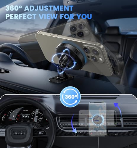 Magnetic Car Charger Mount 15W for iPhone 18-12 Pro Max - color: CFBlack