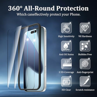 2 Pack Screen Protector for iPhone 17 Pro Max - size: iPhone 17 Pro Max 2PCS