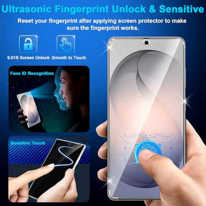 letosan 3 Pack for Samsung Galaxy S24 Ultra Screen Protector Tempered Glass, 9H+ Hardness, 12FT Military Grade Shatterproof, Auto Alignment Frame, Bubble Free Case Friendly HD Clear 6.8 Inch - size: galaxy S24 Ultra 6.8 Inch