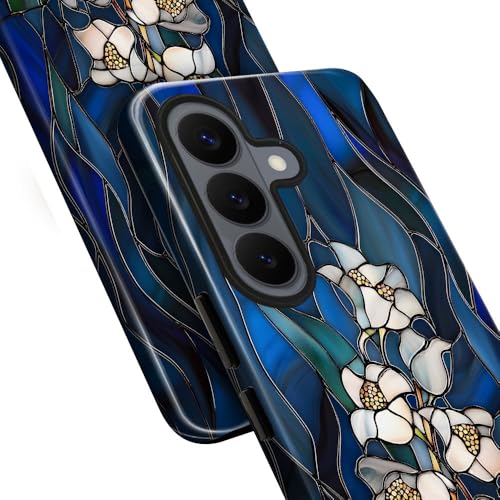 Case for Samsung Galaxy S26,Camera Protection Soft Glossy Phone Case - Lily Wild Flower Stained Glass - color: Lily Wild Flower Stained Glass, size: Samsung Galaxy S26