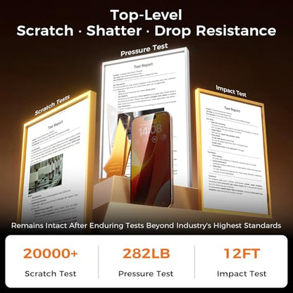 NeverBreak 9H+ Hardness for iPhone 16 Pro Privacy Screen Protector 12FT Military Grade Protection (Scratch, Shatter, Drop Resistance) Tempered Glass Full Coverage 6.3", 2 Pack with De-Bubble Card - size: iPhone 16 Pro