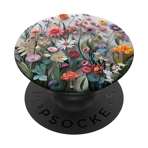 Mixed Flower Bouquet Floral Pattern PopSockets Adhesive PopGrip - style: Adhesive PopGrip