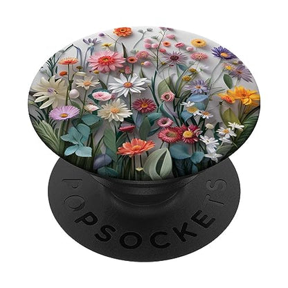 Mixed Flower Bouquet Floral Pattern PopSockets Adhesive PopGrip - style: Adhesive PopGrip