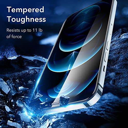 ESR 3 Pack for iPhone 12 Pro Max Screen Protector, Align Frame