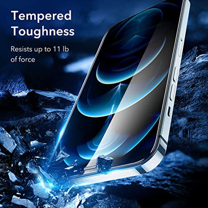 ESR 3 Pack for iPhone 12 Pro Max Screen Protector, Align Frame