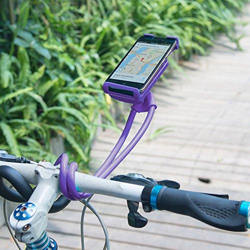 Lazy Cell Phone Holder - Universal Phone Holder to Wear Around Neck Lazy Bracket Free Rotating Smart Mobile Phone Mount Stand - color: Purple