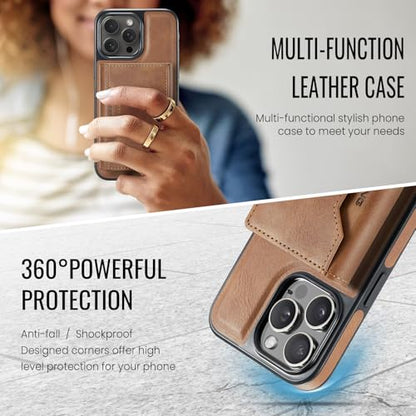 K2 2 in 1 Detachable Magnetic Phone Cases Compatible with iPhone 16 Pro Max Case with Card Holder RFID Blocking, Compatible with Magsafe Wallet, Leather 6.9'' (Brown, iPhone 14 Pro Max) - color: Brown, size: iPhone 14 Pro Max