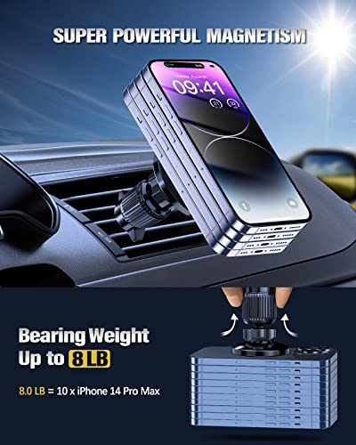 2 Magnetic Car Mounts for iPhone 18-12 with 2 MagSafe Stickers - color: Black4