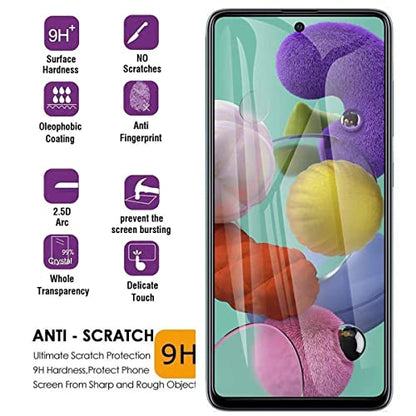 [2+2 Pack Privacy Screen Protector for Samsung Galaxy A35 5G 6.5 inch, Tempered Glass Saver With Camera Lens Protector, Anti Spy Anti Scratch Black Film Shield for Galaxy A35 - size: A35