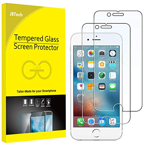 JETech Screen Protector for iPhone 6s/6, 2-Pack | HD Clear, Tempered Glass Film, Anti-Scratch Glass - size: iPhone 6S/6