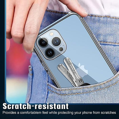 5 in 1 Clear Case for iPhone 12 6.1-Inch, with 2 Screen Protector and 2 Camera Lens Protector, 9H Edge Protection Tempered Glass Film, Shockproof Drop Transparent Protection Cover - size: iPhone 12
