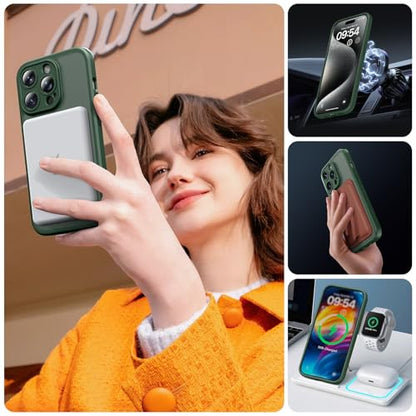 TOCOL for iPhone 15 Pro Case, Compatible with MagSafe, Alpine Green - color: Alpine Green, size: Iphone 15 Pro
