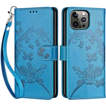 for iPhone 13 Pro Wallet case, Blue-Flower | 3 Card Holders, Kickstand, Shockproof TPU Shell, PU Leather, Magnetic Closure, Protective Flip Folio Cover, Women - color: 7