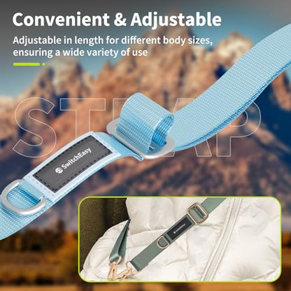 SWITCHEASY 20mm Adjustable Crossbody Phone Strap Compatible with Most Phones, Anti-Theft & Ant-Drop, Hands Free for Phone Lanyard Crossbody with Strap Card Phone Tether Tab - EasyStrap (Aquamarine) - color: Aquamarine, size: 20mm