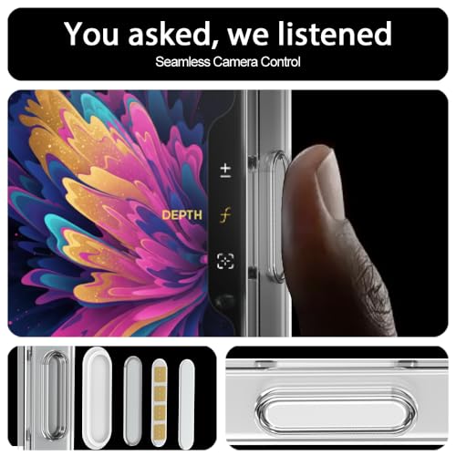 MOSNOVO for iPhone 17 Case | Military Grade 6.6ft Drop Tested | Camera Control | Clear with Linear Blooms Design - color: Clear - Linear Blooms, size: iPhone 17