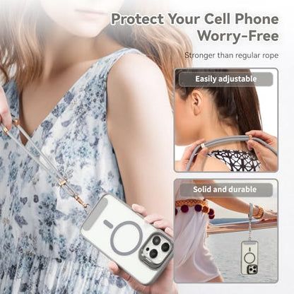 VVAAGG Cell Phone Lanyard for iPhone Crossbody Phone Strap - color: Grey