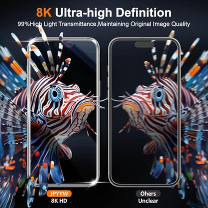 4 Pack for iPhone Air Screen Protector, Military-Grade Shatterproof, 9H Hardness, Full Coverage Tempered Glass for iPhone 17 Air-6.6 inch with Install Frame