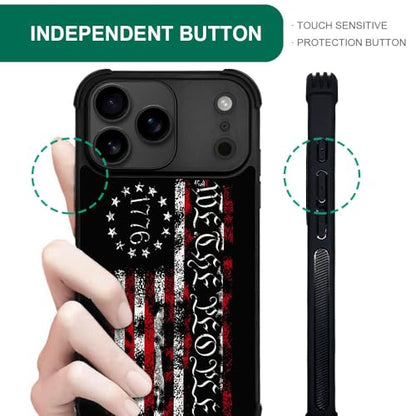case for iPhone 17 Pro,Compatible with Magsafe,All-Round Protection Shockproof Anti-Scratches TPU Case Cover-Classic American Flag 1776 We The People - color: Classic American Flag 1776 we the people, size: IPhone 17 Pro