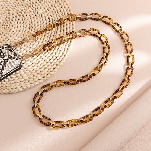 Phone Crossbody Chain Cell Phone Lanyard,Acrylic Shouder Strap Universal Cellphone Chain Strap with Tether Patches Compatible with Most Phones Bag Purse (P) - color: J