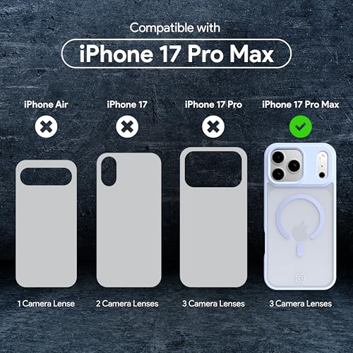 Incipio - Fog iPhone 17 Pro Max, Magsafe Compatible Phone Case, 10ft Drop Tested, Ultra Durable & Shock Absorbing, Scratch Resistant & Slim Profile (Light Blue) - color: Light Blue, size: iPhone 17 Pro Max
