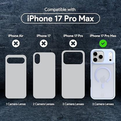 Incipio - Fog iPhone 17 Pro Max, Magsafe Compatible Phone Case, 10ft Drop Tested, Ultra Durable & Shock Absorbing, Scratch Resistant & Slim Profile (Light Blue) - color: Light Blue, size: iPhone 17 Pro Max