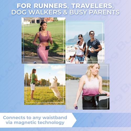 Running Buddy Magnetic Pouch Beltless Running Bag No Bounce - color: Black, size: XXL (7 in x 4 in)