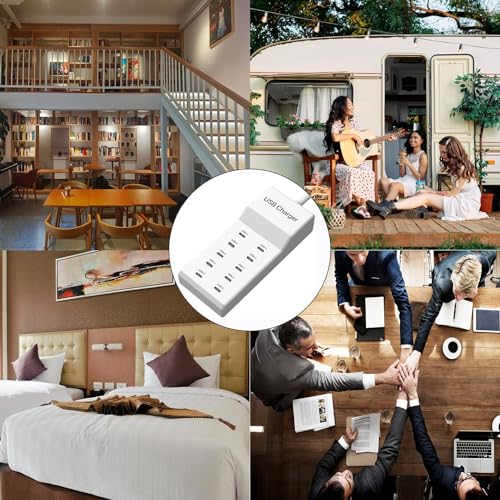 USB C Charger, 10 Ports USB Charging Station, 50W Multi-Port USB C Charger - size: 10Ports-50W