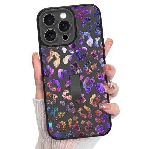 KANGHAR Compatible with iPhone 15 Pro Max Case Leopard Pattern -Black - color: Black-Leopard(Iridescent), size: iPhone 15 Pro Max