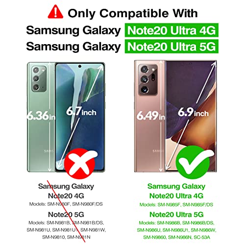 Rayboen for Samsung Galaxy Note 20 Ultra Case, Crystal Clear Designed Hard PC Back Soft TPU Frame Shockproof Protective Slim Fit Durable Transparent Phone Cover for Galaxy Note 20 Ultra 5G