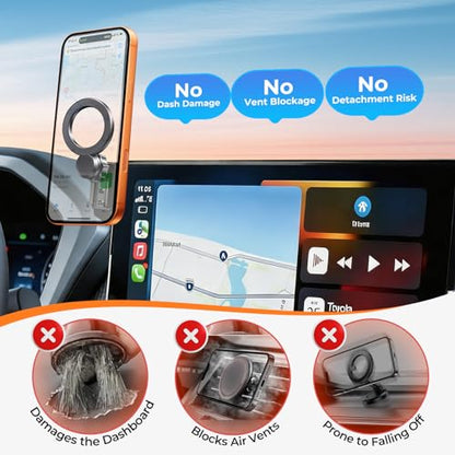 Car Phone Holder for Land Rover Defender 2022-2025 & Range Rover Evoque 2024-2026 with 11.4-Inch Screen, 360° Rotation Magnetic Cell Phone Mount Compatible with Magsafe Does Not Affect Air Vent - size: Fit for 22-25 Defender & 24-26 Evoque, 11.4-Inch