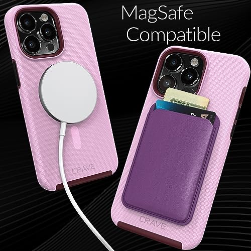 Crave Dual Guard for iPhone 15 Pro Max Case, Compatible with MagSafe Shockproof Protection Dual Layer Case for Apple iPhone 15 Pro Max (6.7") - Lilac - color: Lilac
