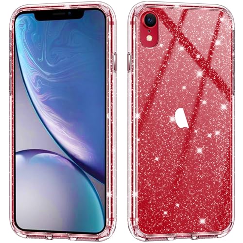JJGoo Compatible with iPhone XR Case, Bling Sparkle Soft TPU Anti-Scratch Shockproof Protective Phone Bumper, Women Girls Cute Slim Phone Case, Clear Glitter - color: Clear Glitter