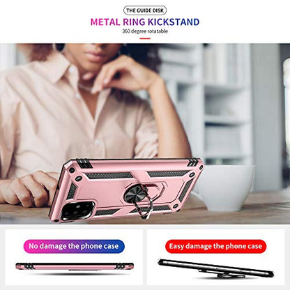 Samsung A71 5G Case, A71 5G Phone Case with Screen Protector, Military Grade Protective Cases with Ring for Samsung Galaxy A71 5G (Rose Gold) - color: Samsung Galaxy A71 5G Case Rose Gold