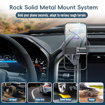 Car Metal Vent Phone Mount for 2015-2020 Ford F150 & 2017-2021 Super Duty - size: Universal Holder