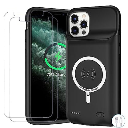 Battery Case for iPhone 11 Pro, Upgraded 10000mAh Battery Pack Rechargeable Charger Case with Carplay Wireless Charging Compatible with iPhone 11 Pro (5.8 inch) External Charging Clip(Black) - size: iPhone 11 Pro