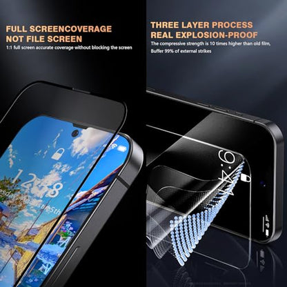 2 Pack Privacy Screen Protector Compatible with iPhone 7 Plus/8 Plus,HD Black 9H Hardness,Coverage Anti Spy Private Tempered Glass - color: 2 Pack, size: iPhone 7 Plus/8 Plus