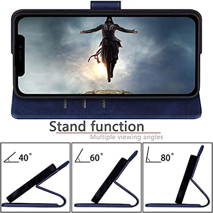 SUANPOT for iPhone 13 6.1 inch 5G with RFID Blocking Wallet case Credit Card Holder,Flip Book PU Leather Phone case Shockproof Cover Cellphone Women Men for Apple 13 case Wallet Blue - color: Navy Blue