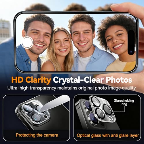 Wiaocit Tempered Glass Privacy Screen Protector for iPhone 15 Pro - size: iPhone 15 Pro-6.1 Inch