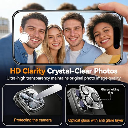 Wiaocit Tempered Glass Privacy Screen Protector for iPhone 15 Pro - size: iPhone 15 Pro-6.1 Inch