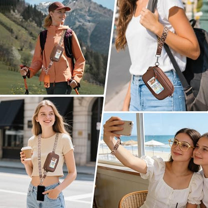 Clip and Go Strap for Phone with Wallet Crossbody Lanyard (Blown White) - color: Blown White