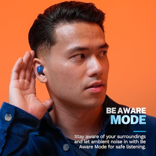 JLab Go Air Pop+ True Wireless Earbuds, in Ear Headphones, Bluetooth Earphones, 35H Playtime Ear Buds, Bluetooth Earbuds with Microphone, USB-C Charging Case, Dual Connect, EQ3 Sound, Navy Blue - color: Navy, style: Matte