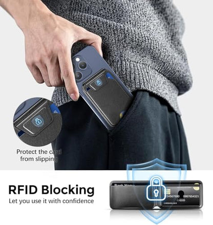 Magnetic Phone Wallet, 5 Card Holder with Adjustable Stand for iPhone 17-12