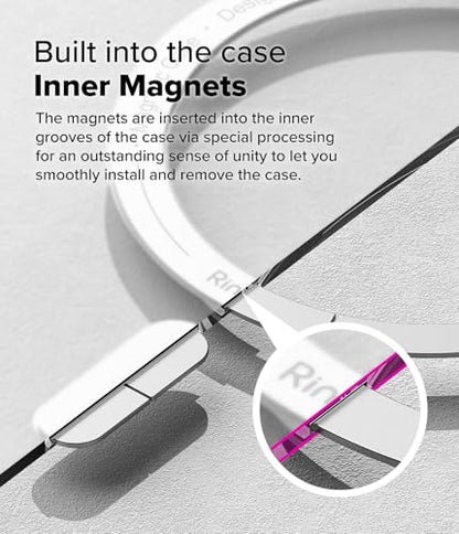 Ringke for iPhone 16 Case [Fusion Magnetic Matte Clear] | Compatible with MagSafe, Oil & Dirt Resistant, Anti-Fingerprint Technology Prevents Oily Smudges, Feels Velvety Soft - size: iPhone 16